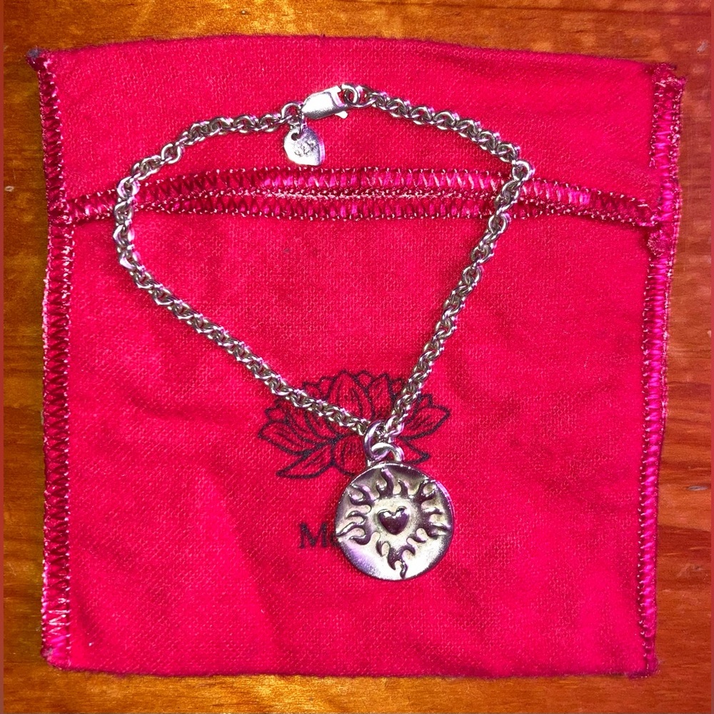 Me & Ro Sterling Silver Heart in Flames Bracelet